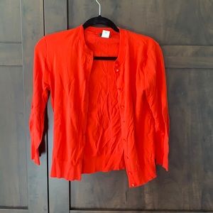 Red Jackie J Crew Cardigan Small
